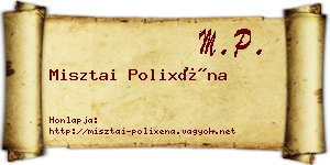 Misztai Polixéna névjegykártya